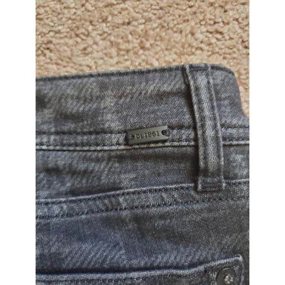 DL1961 Florence Instasculpt Skinny Jeans Dahlia Black Gray Plaid Denim, Size 29 - Picture 11 of 13